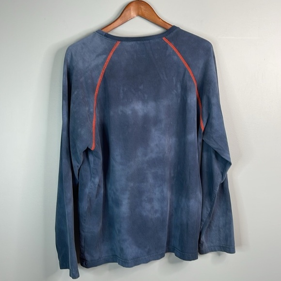 Tommy Jeans Men's Y2K Long Sleeve Tie Dye Shirt Blue Raglan Sleeve Size XL - Picture 7 of 11